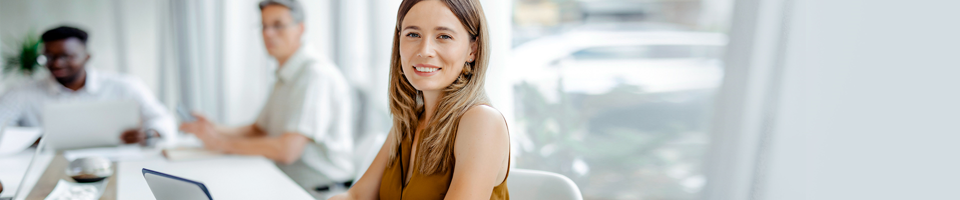Woman in office
